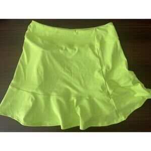Tiger friday dancewear Bright Yellow ballroom Skirt NWOT Size Adult Large J